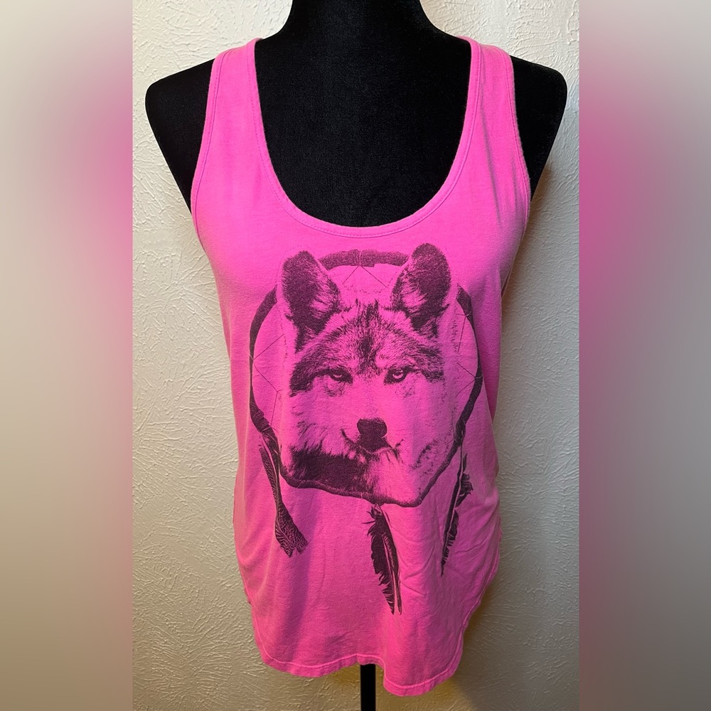 Cotton Wolf Racer Back Tank Made in the USA